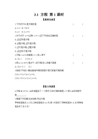 數(shù)學(xué)方程優(yōu)秀第1課時練習(xí)
