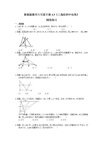 初中数学浙教版八年级下册4.5 三角形的中位线精品测试题
