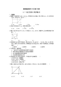 初中数学湘教版八年级下册2.7 正方形习题