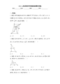 初中数学冀教版八年级下册22.3  三角形的中位线精品同步训练题