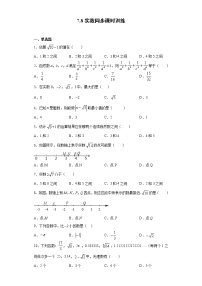 初中数学青岛版八年级下册7.8 实数课时作业