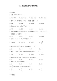初中湘教版2.1 整式的乘法综合与测试同步训练题