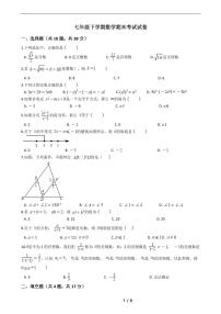 2021年七年級下學期數(shù)學期末考試模擬沖刺卷16套附解析