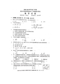 湖北省武汉市2020-2021学年下学期八年级期中考试数学试题
