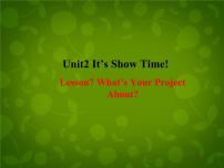 英语七年级下册Lesson 7  What's Your Project about?教学课件ppt