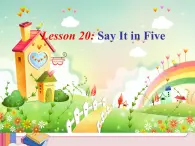 冀教版英語九年級上冊第四單元Lesson20課件PPT