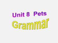 初中英语Unit 8 PetsGrammar授课课件ppt