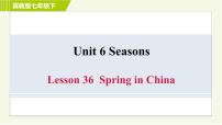 初中英语Lesson 36 Spring in China习题课件ppt