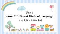 初中英语北师大版九年级全册Lesson 2 Different Kinds of Language示范课课件ppt