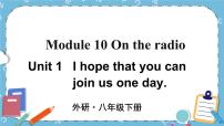 外研版 (新标准)八年级下册Module 10 On the radioUnit 1  I hope that you can join us one day评优课ppt课件