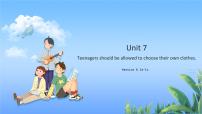 初中英语人教新目标 (Go for it) 版九年级全册Unit 7 Teenagers should be allowed to choose their own clothes.Section A