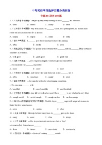 中考英语一轮复习单项选择题分类训练专题08 副词100题 (含解析)