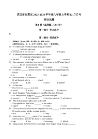 湖北省武汉市江夏区2023-2024学年九年级上学期12月月考英语试卷