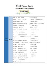 初中英语仁爱科普版(2024)八年级上册Topic 2 How can we protect ourselves from the earthquake?练习