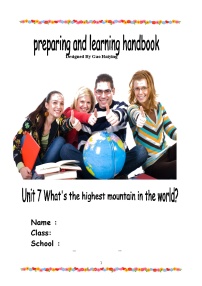 初中英語人教版（2024）八年級下冊Unit 7 What’s the highest mountain in the world? Section B教案及反思