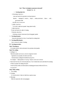 人教版（2024）八年級下冊Unit 7 What’s the highest mountain in the world? Section B教學設計
