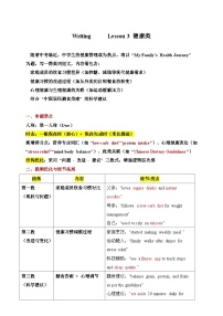 2025屆考生必備中考熱點話題寫作指導(dǎo)學(xué)案 Lesson 3飲食健康類