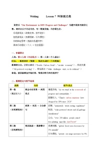 2025屆考生必備中考熱點話題寫作指導(dǎo)學(xué)案Lesson 7 環(huán)保觀點類