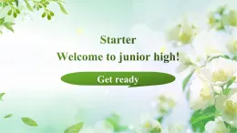 外研版（2024）七年級上冊Starter Welcome to junior high Period1 Getready課件