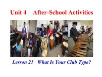 英语七年级下册Lesson 21  What Is Your Club Type?课文内容课件ppt