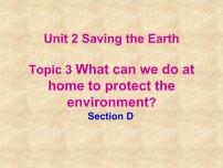 英语九年级上册Topic 3 What can we do to protect the environment?备课课件ppt