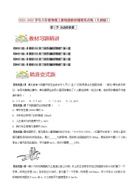 人教版八年級(jí)物理上冊(cè) 第一章 《機(jī)械運(yùn)動(dòng) 》第3節(jié) 運(yùn)動(dòng)的快慢 (解析版+原卷版)期末復(fù)習(xí)試卷