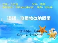 蘇科版八年級(jí)下冊(cè)測(cè)量物體的質(zhì)量授課課件ppt