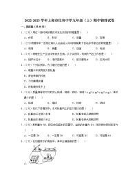 上海市位育中学2022-2023学年九年级上学期期中物理试题