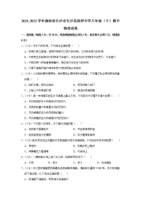 湖南省长沙市长沙县杨梓中学2021-2022学年八年级下学期期中物理试题