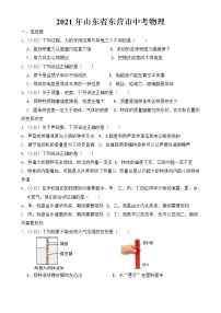 2021年山東省東營(yíng)市中考物理試卷【含答案】