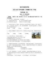 江苏省南京外国语学校2022-2023学年八年级下学期期中物理试卷+
