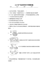 廣東省深圳市2020年中考物理試題