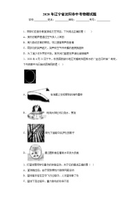 遼寧省沈陽市2020年中考物理試題