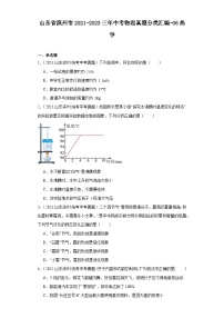 山東省濱州市2021-2023三年中考物理真題分類匯編-06熱學(xué)