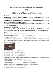 2023-2024學(xué)年湖南省懷化市洪江市八年級（上）期末物理試卷