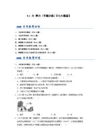 初中物理蘇科版（2024）八年級下冊力 彈力練習(xí)題