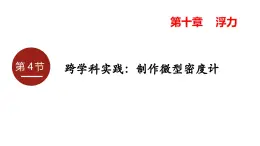 2025年春人教版物理八年級(jí)下冊(cè) 第十章 第4節(jié) 《跨學(xué)科實(shí)踐：制作微型密度計(jì)》課件