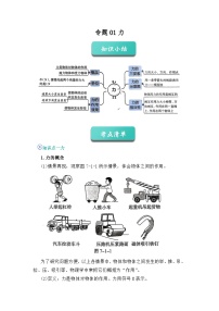 專題01 力（知識(shí)點(diǎn)+例題+習(xí)題）-2024-2025學(xué)年八下物理期末考點(diǎn)專題（人教版2024）