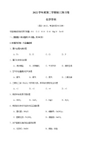 2023年上海市杨浦区中考一模化学试题(含答案)