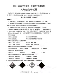 山东省泰安市东平县2023-2024学年八年级上学期11月期中化学试题