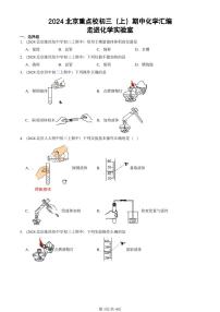 2024北京重點(diǎn)校初三（上）期中真題化學(xué)匯編：走進(jìn)化學(xué)實(shí)驗(yàn)室