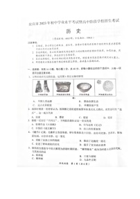 2023年四川省宜賓市中考歷史真題