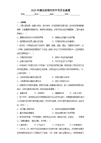 2023年湖北省荆州市中考历史真题（含解析）