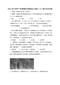2022-2023学年广东省揭阳市揭西县七年级（下）期中历史试卷（含解析）