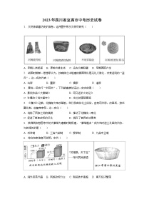 2023年四川省宜賓市中考歷史試卷（含答案解析）