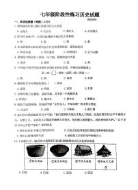 江苏省徐州市沛县第五中学2023-2024学年七年级上学期10月月考历史试题