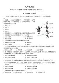天津市河西区2023-2024学年九年级上学期期中历史试卷（含答案）