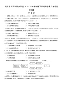 湖北省武汉市部分学校2023~2024学年度下学期开学考九年级历史试题
