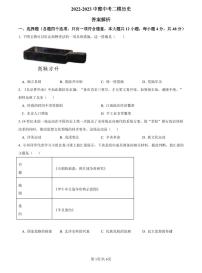 【全套精品專題】學校復習專題精講人教版試卷練習2022-2023中雅中考歷史試卷(二模)(試卷帶解析）