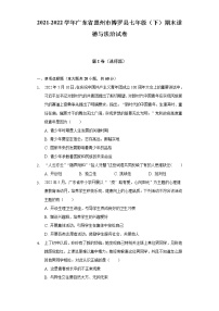 2021-2022学年广东省惠州市博罗县七年级（下）期末道德与法治试卷（含答案与解析）